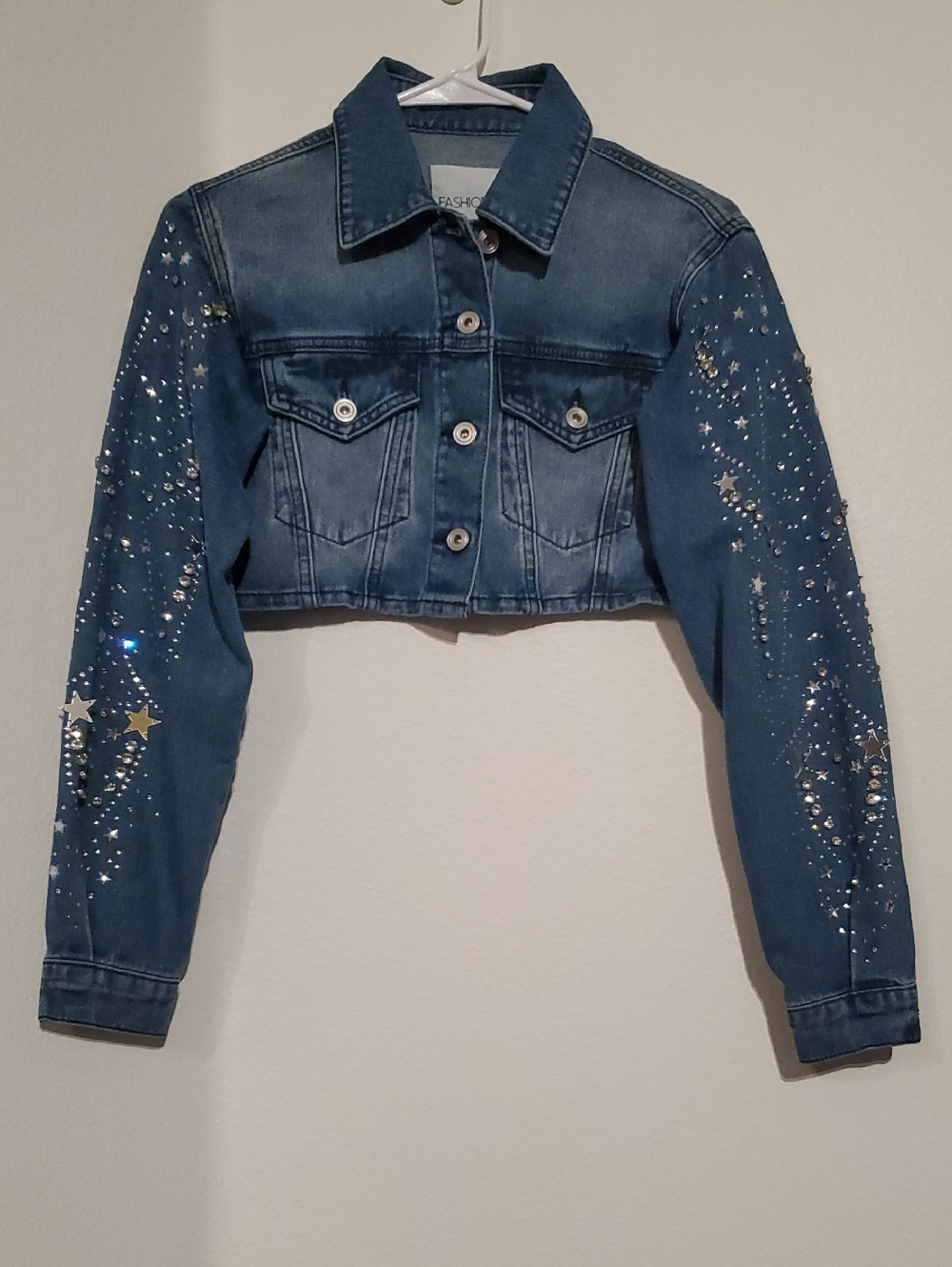 381◼️FASHION NOVA CROPPED DENIM JACKET